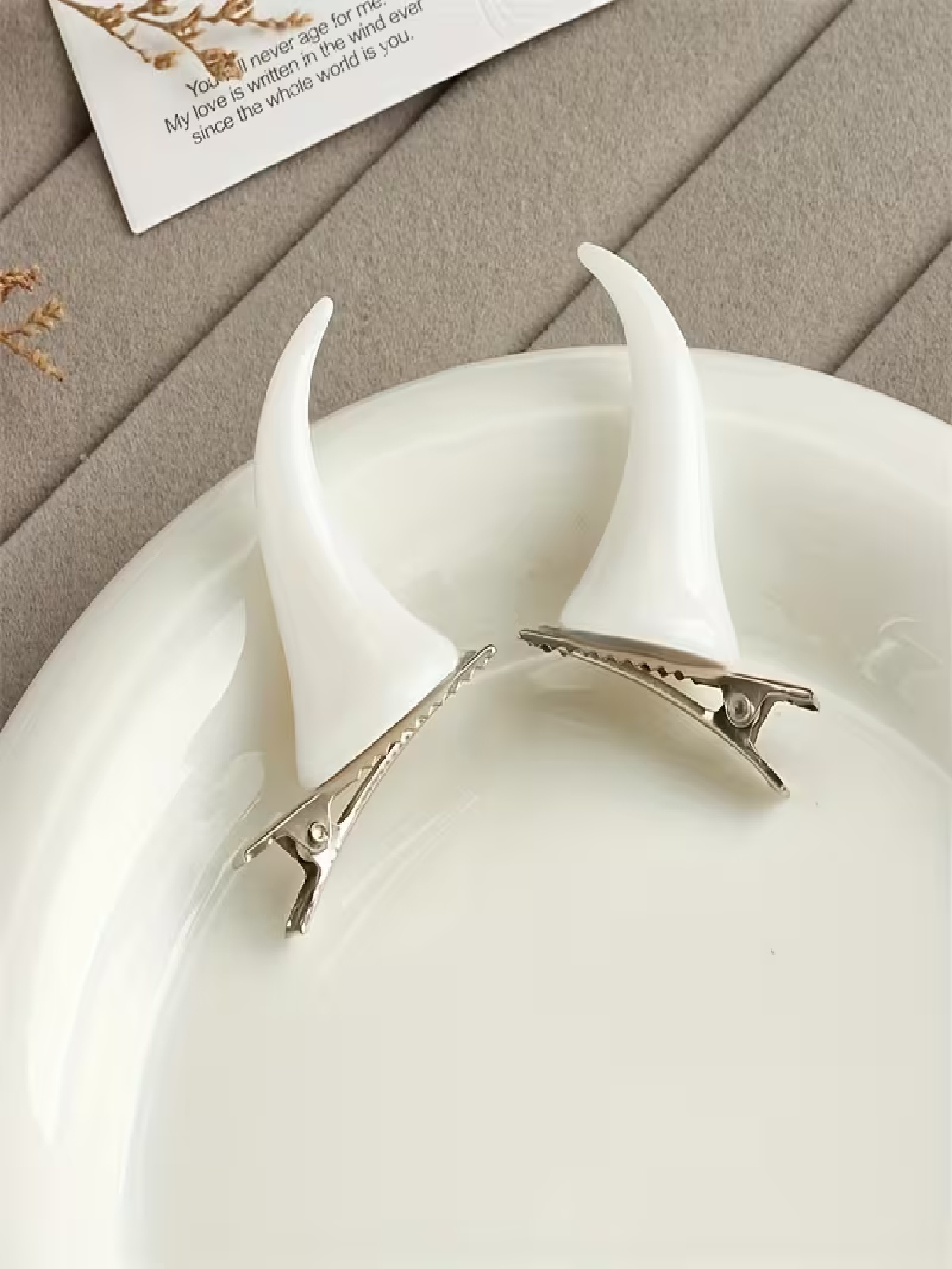 2-piece set, red horn hair cli - Resin Craft Ideas review and price