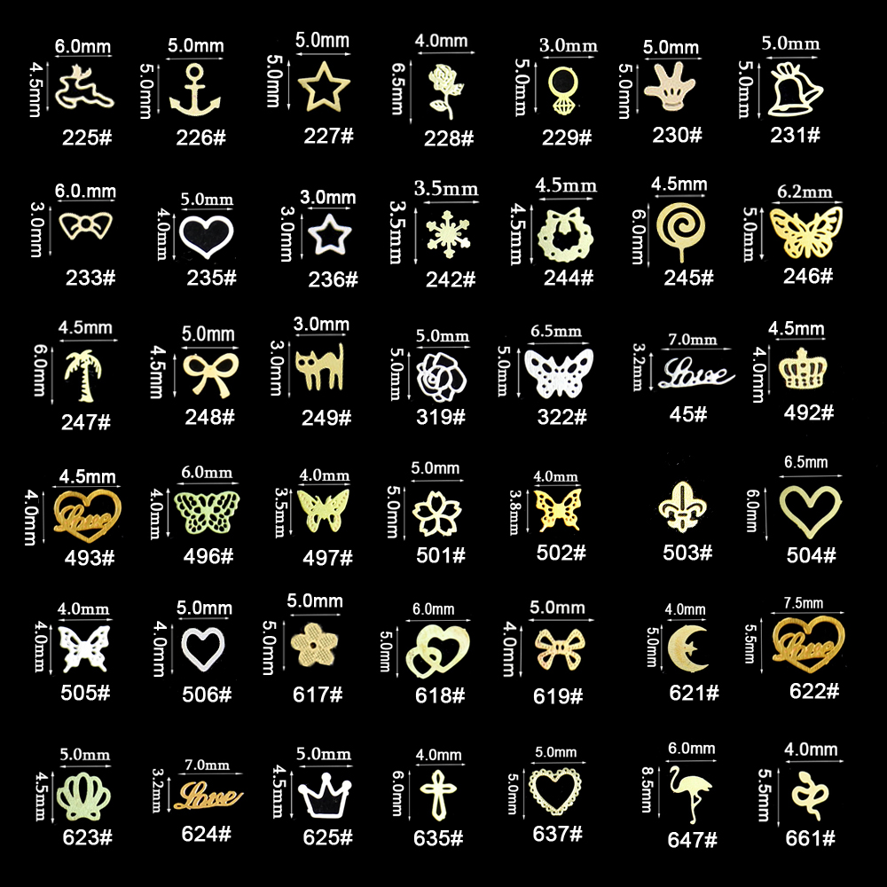 100pcs/bag Gold Heart Metallic - Gold Foil Flakes review and price