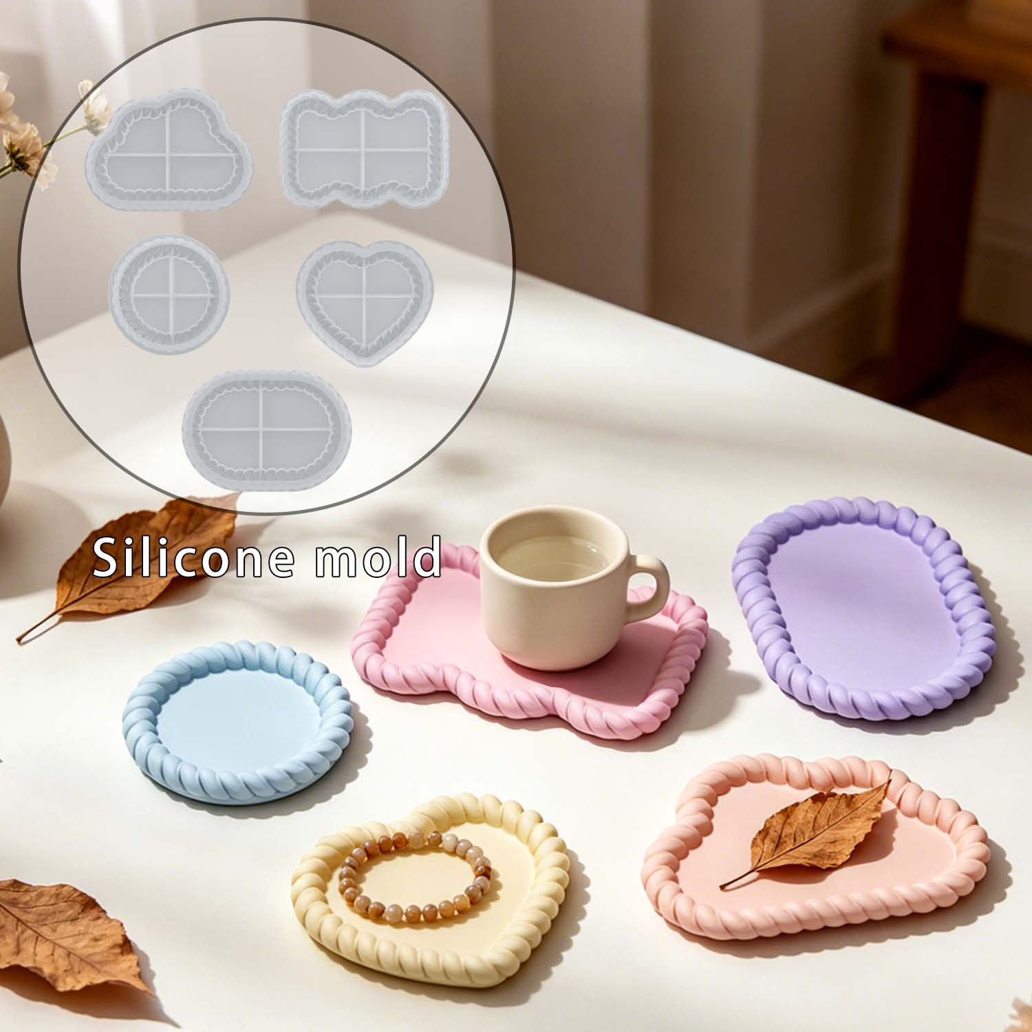 A variety of jute coaster sets - Serving Tray Mold review and price