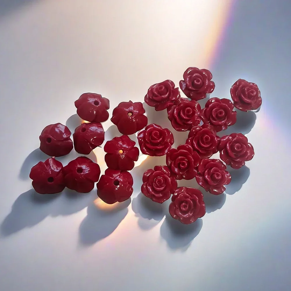 8/10mm Coral Beads Camelia Flo - Flower Preservation Resin review and price